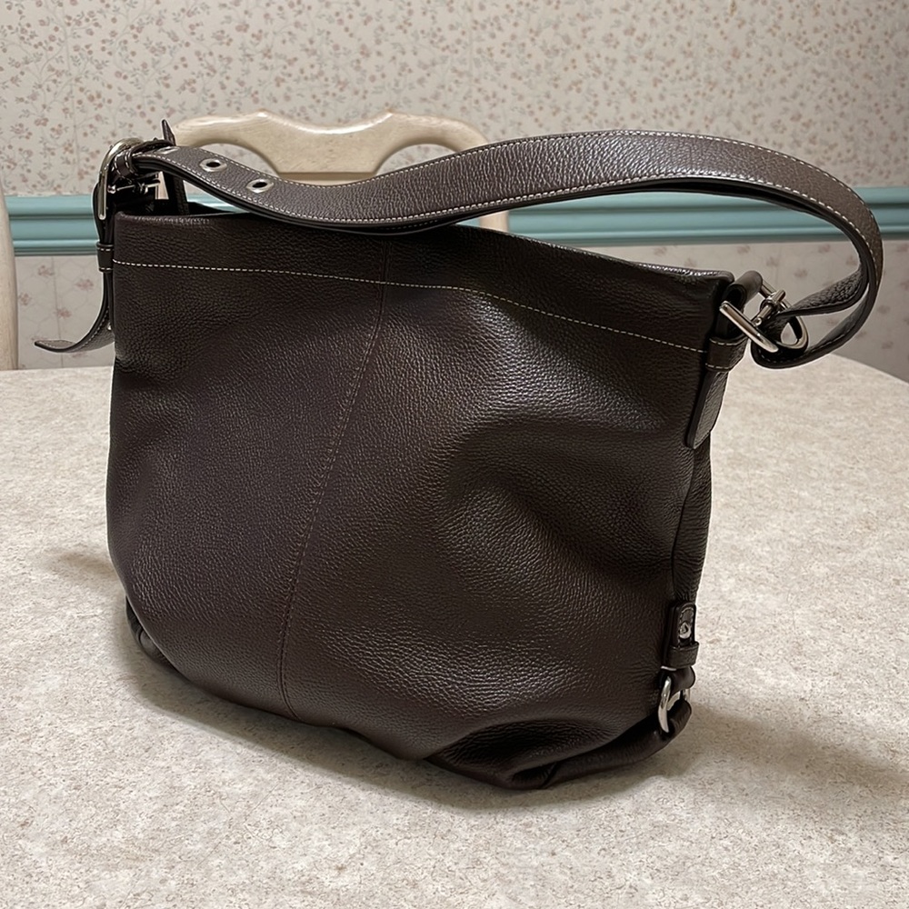 COACH Y2K BROWN PEBBLE LEATHER CONVERTIBLE SHOULDER/CROSSBODY BAG
#K1176… - Picture 6 of 16